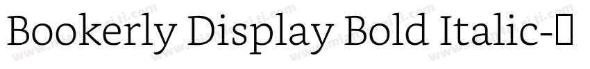 Bookerly Display Bold Italic字体转换